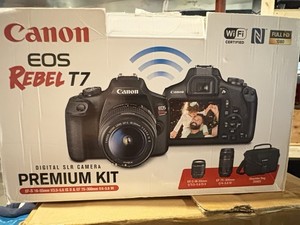 NEW Canon EOS Rebel T7 24.1MP Digital Camera Black Kit with 18-55mm and 75-300mm