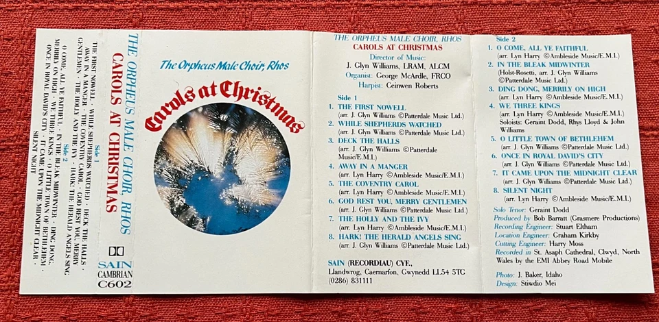 RHOS ORPHEUS MALE CHOIR - CASSETTE TAPE - CAROLS AT CHRISTMAS - Image 4 of 4