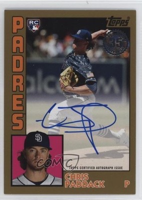 2019 Update 1984 Topps Baseball Gold 31/50 Chris Paddack #84A-CP Auto 02d2