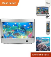 Fake Motion Fish Tank Mini Aquarium, Artificial Tropical Decorative Lamp Nigh...