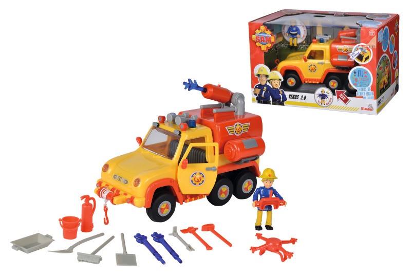 Simba 109251094 - Fireman Sam - Fire Truck Venus 2.0 With Figure - New