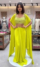 BLOUSE SKIRT INDIAN BOLLYWOOD WEDDING PARTY PAKISTANI WEAR READYMADE