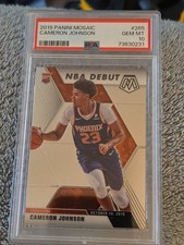 2019-20 RC PANINI MOSAIC #265 CAMERON CAM JOHNSON ROOKIE NBA DEBUT CARD PSA 10 . rookie card picture
