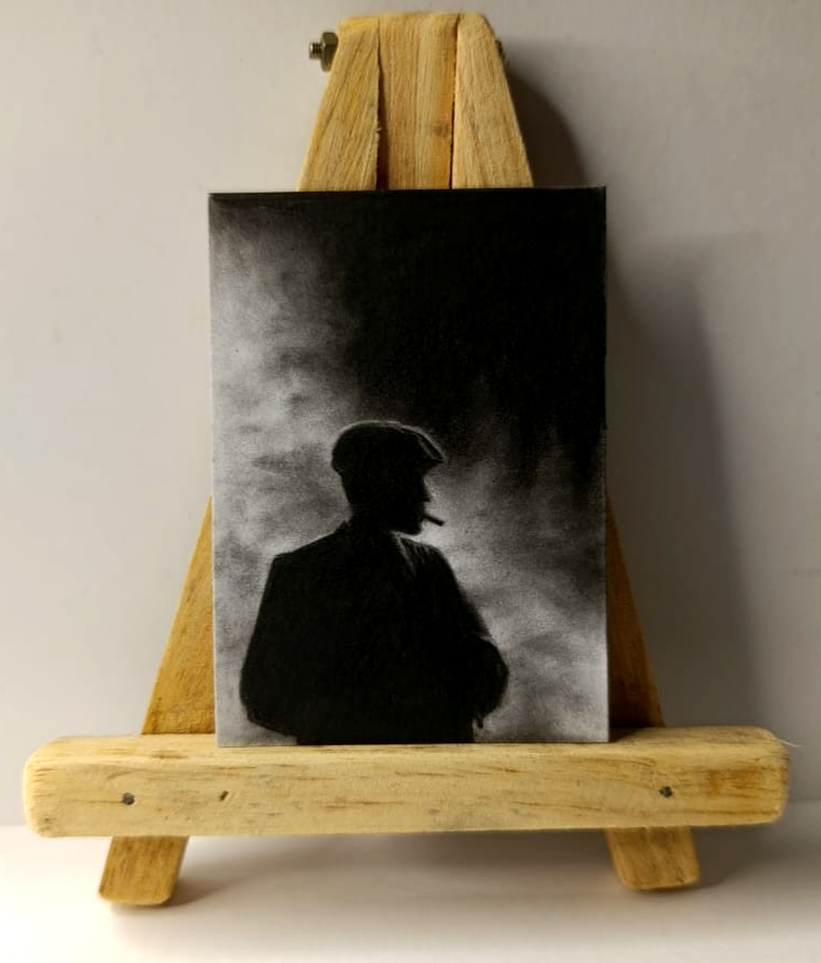 Thomas Shelby Portrait Original Charcoal Drawing ACEO Peaky Blinders ...