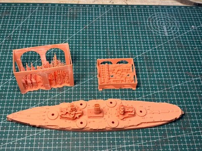 3D Printed 1/700 German Navy Nassau-class Battleship Unpainted Model Kit