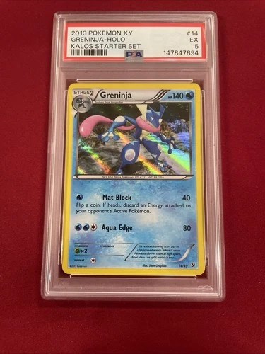 GRADED PSA 5 2013 Pokemon XY Greninja-Holo Kalos Starter Set #14