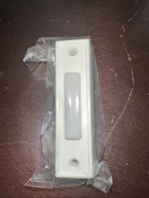 Broan Nutone Lighted White Pushbutton Doorbell Button Door Bell w/ Screws