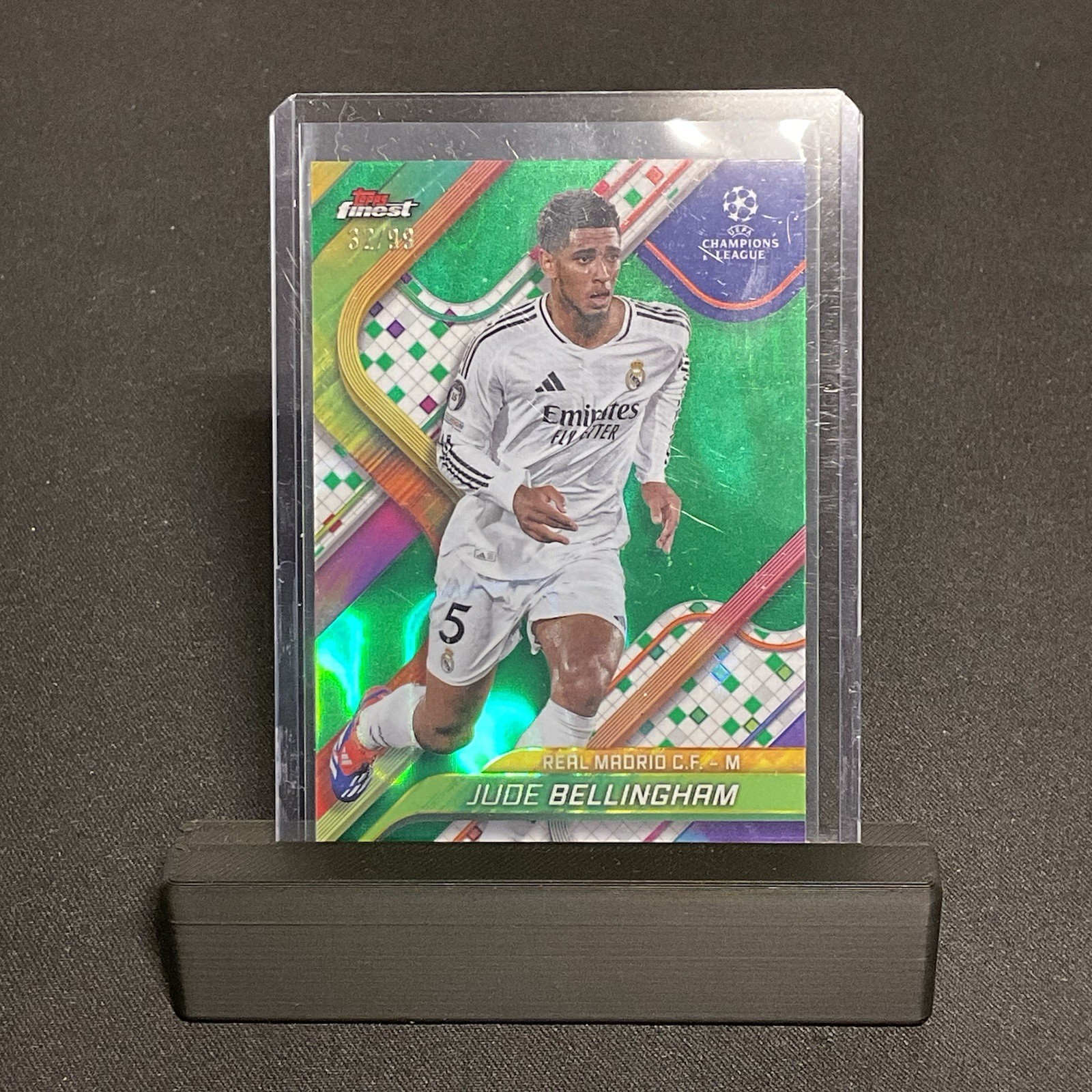 2025 Topps Finest Jude Bellingham Green Lava /99 Champions League #5