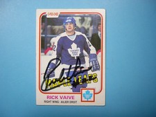1981/82 O-PEE-CHEE NHL HOCKEY CARD #310 RICK VAIVE EX EX/NM AUTO AUTOGRAPH OPC