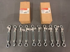 (10) Hillman 5/16-18 x 8-7/8" Zinc Eye & Eye Turnbuckles # 321848