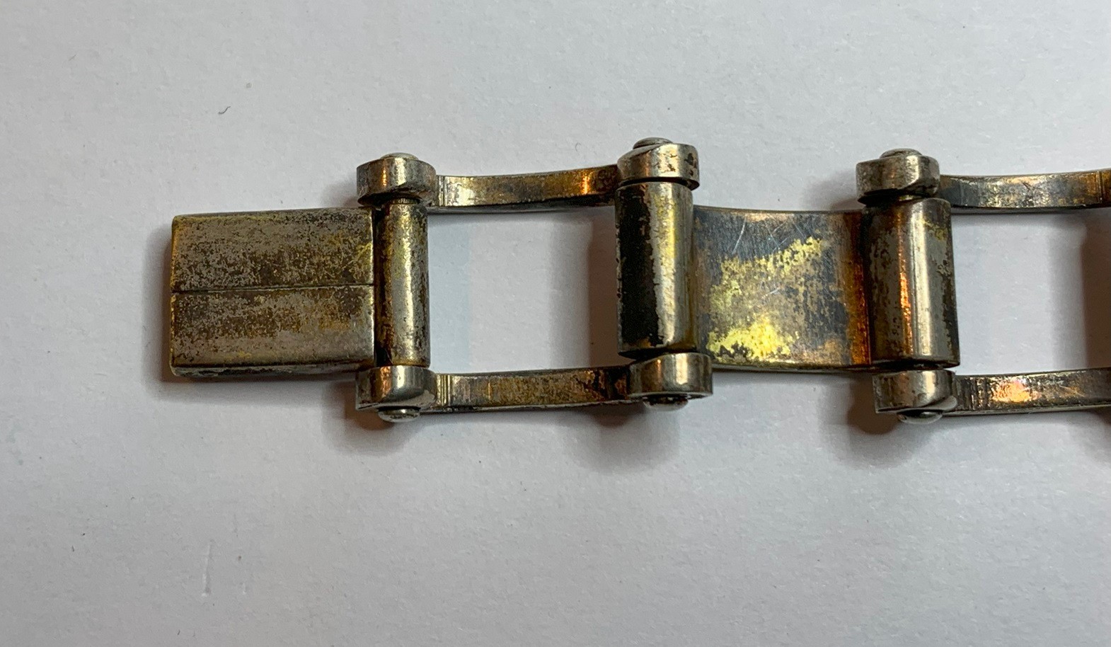 Beautiful Very Solid Art Deco Silver Bracelet Cir… - image 4