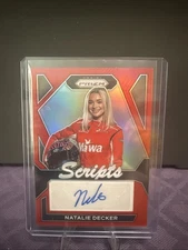 2024 Panini Prizm Scripts No. S-NDR Natalie Decker Red Prizm /99