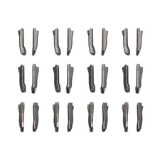 Double Open Zipper Repair Latch Kits 3 5 8 Insert Pins Metallic Black 12 Pair