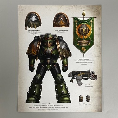 Salamanders Legion Farben Horus Häresie Warhammer 40.000 Kunstbild Poster 40K