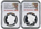 2025 Morgan & Peace Silver Dollar $1 NGC PF70 UCAMEO  First Day Of Issue #854