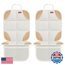 Car Seat Protector - Thick Padding, Non-Slip, Mesh Pockets for SUV, Sedan, Truck