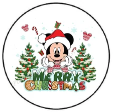 MERRY CHRISTMAS MOUSE CHRISTMAS ENVELOPE SEALS LABELS STICKERS PARTY FAVORS