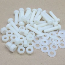 20 Pcs M6 x 40mm Nylon Plastis Cross Recess Pan Head Screw Washer Nuts[M158a]