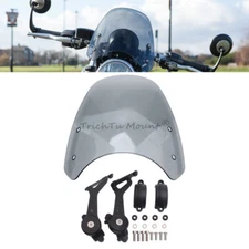 Adjustable Windshield WindScreen Deflector For Triumph Bobber Bonneville 2017-23
