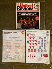 Manchester United v  QPR 2012 Programme, Team Sheet & Post Match Report