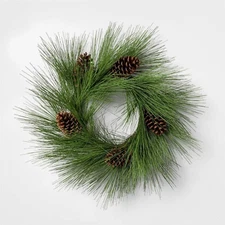 26" Artificial Long Needle Pine Wreath w/ Pine Cones Project 62 Xmas Holiday