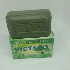 1×VICTAGO Herbal Black Soap Natural  African Organic Raw Acne Cleanser 4oz 