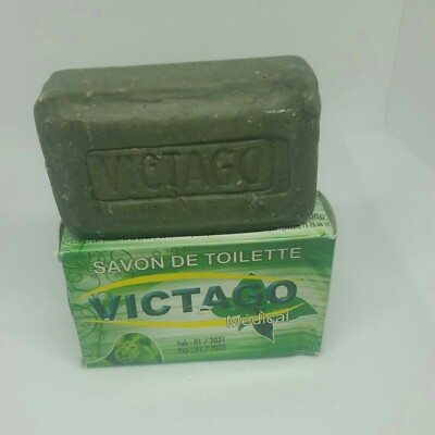 2×VICTAGO Herbal Black Soap Natural  African Organic Raw Acne Cleanser 4oz 