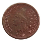 1860 Indian Head Cent Penny Better Date Coin Not circulating Good appearance--