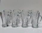 Vintage Set of 8 Libbey COCA COLA Mugs With Handles Heavy 14oz Glass