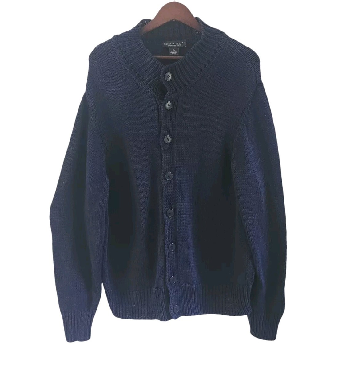 The Mens Store Bloomingdales Blue Grandpa Cardigan Sweater Knit