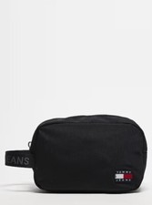 Tommy Jeans Daily Nylon Washbag - Black Polyester Travel Toiletry Bag