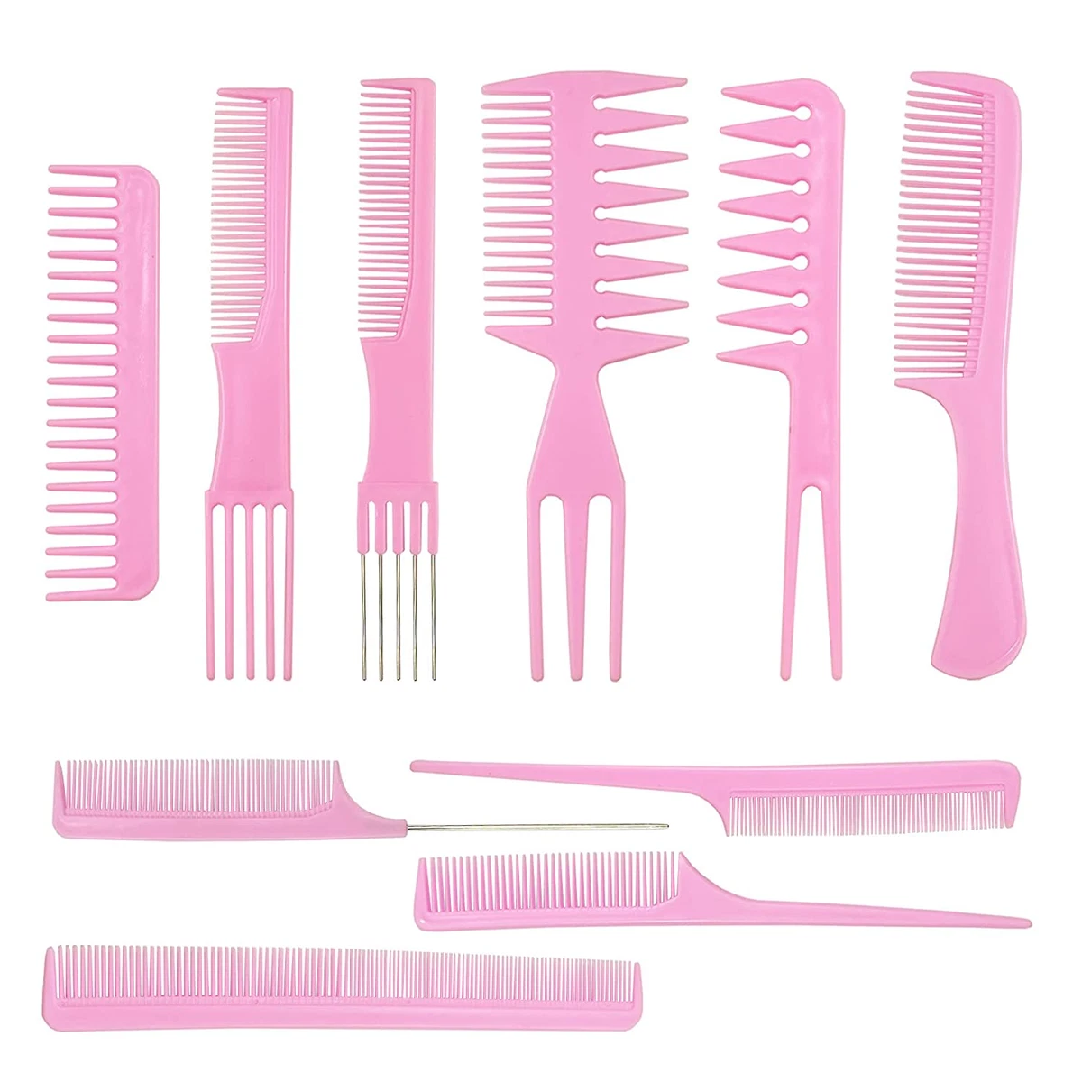10 Pcs Hair Stylists Professional Styling Comb Set Combs for Hair