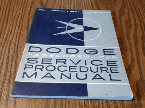 Original 1959 Dodge Passenger Car Service Procedure Manual Number D16799