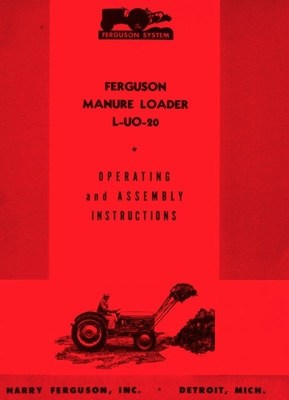 Ferguson Manure Loader L  UO 20 Operators Manual