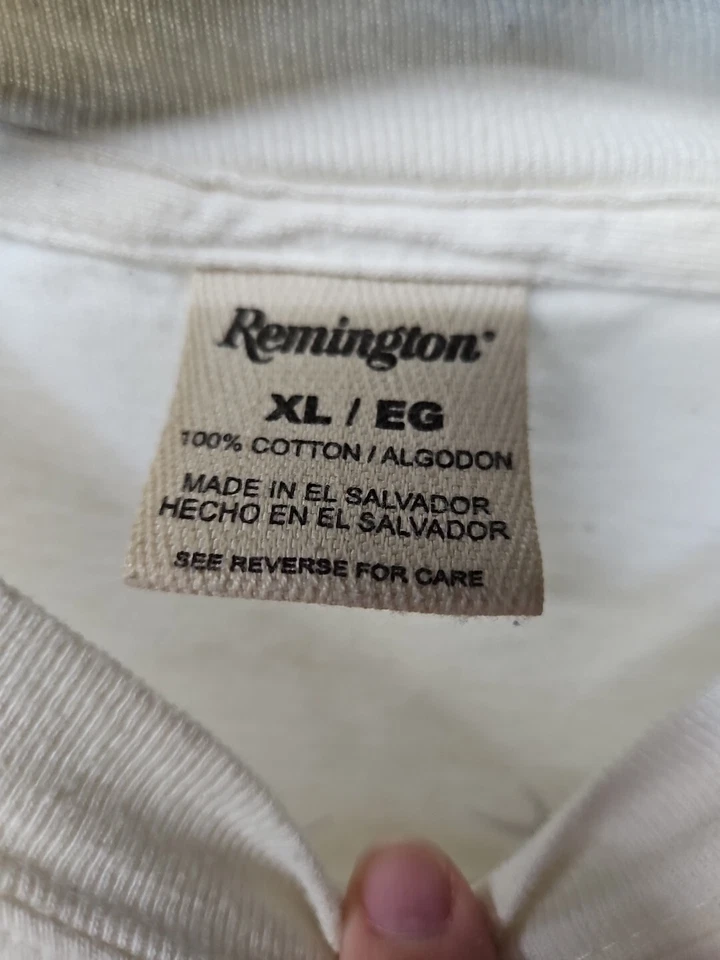Camiseta vintage Remington Country ciervo buck manga larga calcomanía cola blanca  Foto 3 de 4