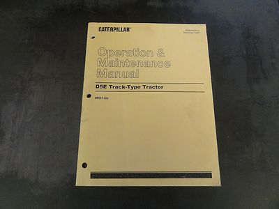 Caterpillar CAT D5E Track-Type Tractor Operation and Maintenance Manual