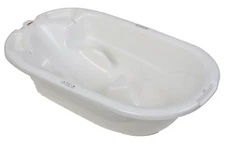 EuroBath 2-Stage Baby Bath Tub, White - Large, Long Lasting Baby Essentials, ...
