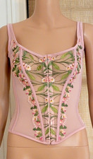 Victoria's Secret Pink Floral Sheer Corset Lingerie NWT Size S up to DD w/boning