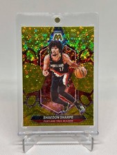 Shaedon Sharpe 2023-24 Panini Mosaic Fast Break Gold 10/10 Trailblazers #177