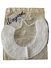 Angora White Wool Pearl Knit Dress Collar Neck Piece Vintage 1940s Peter Pan