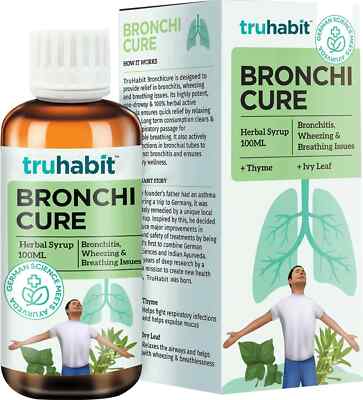 Truhabit Bronchicure Herbal Lung Care Syrup For Asthma | Bronchitis & Breathing