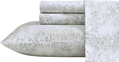 Stone Cottage - Queen Sheet Set, Premium Cotton Queen, Hawley Floral Green 