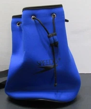 SPEEDO Blue Swim Hiking Outdoor Round Unisex Drawstring Backpack