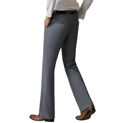 Herren Glockenboden Schlaghose schmal elegant Bootcut formelle Hose Passform Retro 60er 70er - Bild 11 von 27