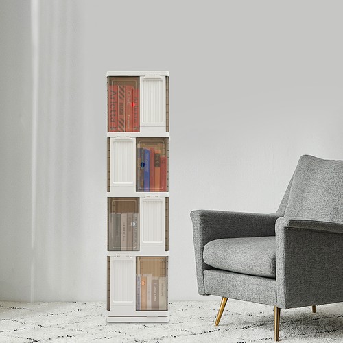 4-Tier Rotating Bookshelf, Book Storage Shelf, Floor Standing Rotating Bookcase - Picture 15 of 16