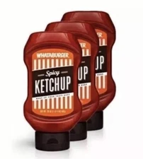 TEXAS EXCLUSIVE!  Lot of 3 Whataburger 20 oz SPICY KETCHUP