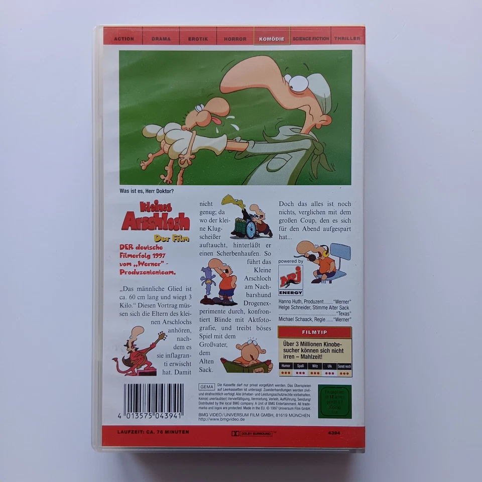 Kleines Arschloch Der Film, Walter Moers, 1997 VHS - Bild 3 von 4