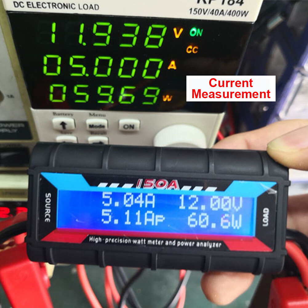 200A LCD Digital Multimeter - DC Volt & Amp Meter For RC Batteries, Solar Panels, Car Audio