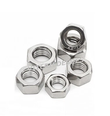 DADI IN ACCIAIO INOX A2 ESAGONALI MEDI M3 M4 M5 M6 M7 M8 M10 UNI 5588 DIN 934