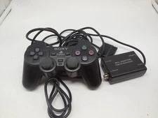 AS1 Sony Playstation 2 PS2 Black Wired Analog Dualshock 2 Controller SCPH-10010
